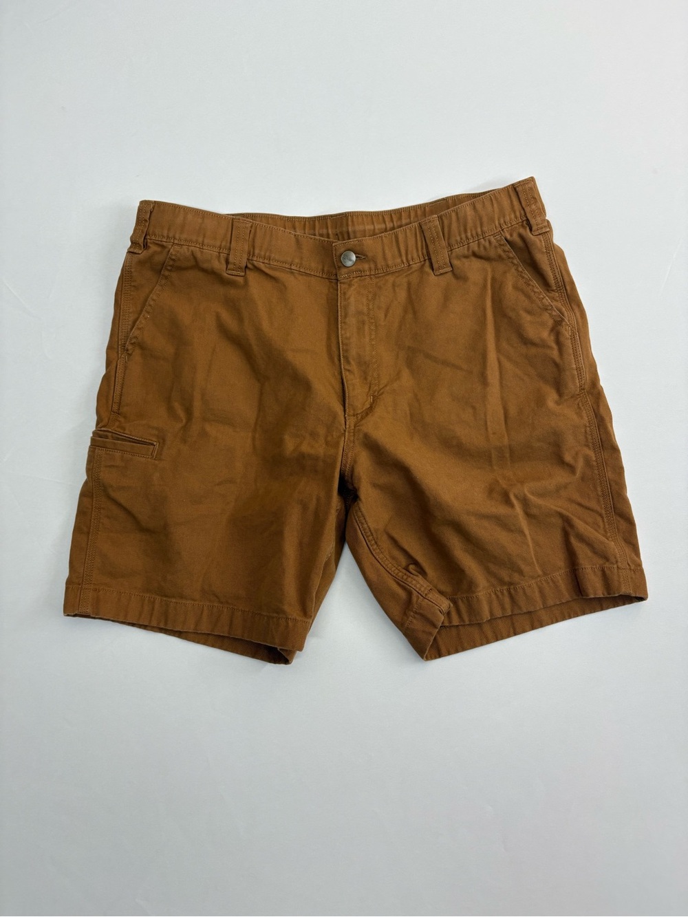 Carhartt Men's 36 Brown Rugged Flex Relaxed Fit Canvas 8” Work Shorts Elastic